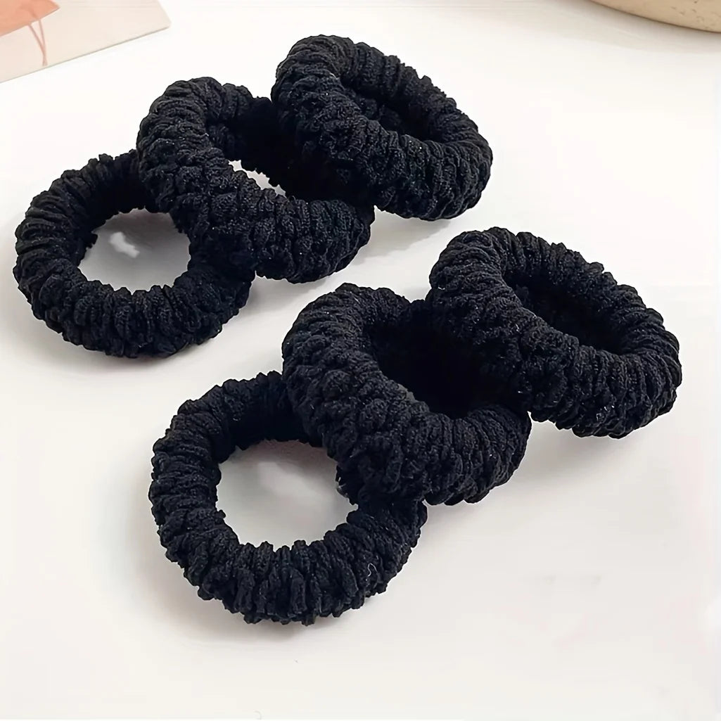 10PCS Wide Thick Hair Ties – Durable Elastic Bands for Ponytails & Buns