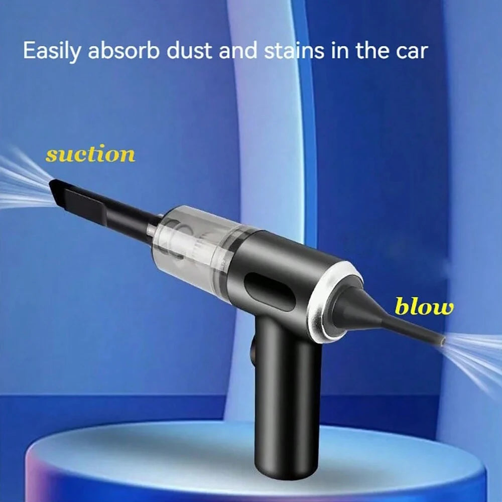 3-in-1 USB Rechargeable Vacuum Cleaner – Suction & Blowing for Car and Home