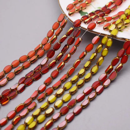 4x7mm Gold Plated Glass Spacer Beads – Briolette Crystal Beads for Jewelry DIY
