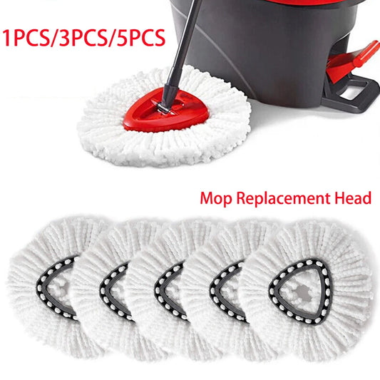 Microfiber Spin Mop Head Replacement – 360° Easy Wring Cleaning Refill