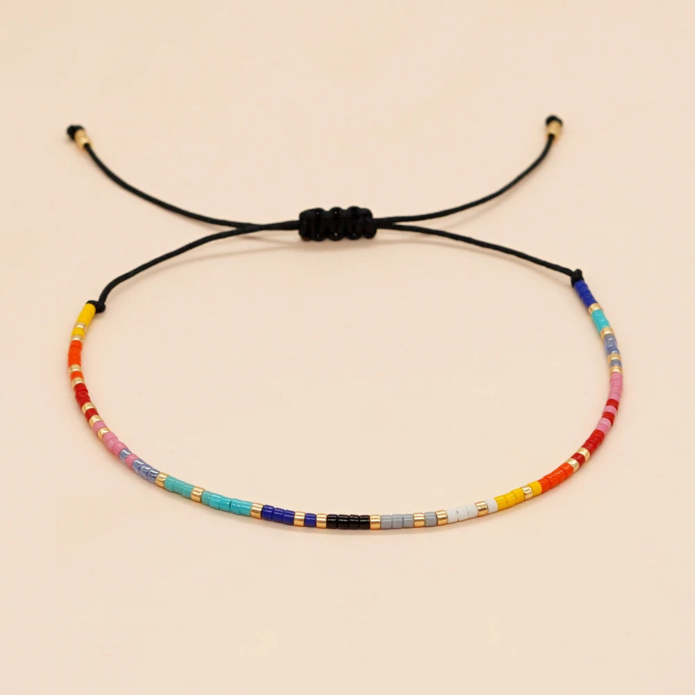 Handmade Miyuki Beaded Bracelet – Adjustable Native Style Jewelry for Women