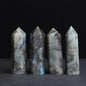 Natural Crystal Obelisk Wand – Rose Quartz & Amethyst for Healing & Decor