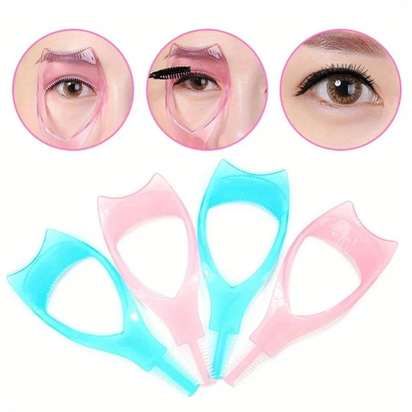 Eyelash extensions with application tools on a white background
