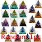 Natural Crystal Energy Pyramid – Peridot & Amethyst Chakra Healing Décor