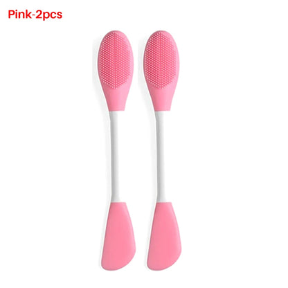 Silicone Face Brush Set – Double-Head Mask & Exfoliator Skin Care Tools