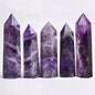 Natural Crystal Obelisk Wand – Rose Quartz & Amethyst for Healing & Decor