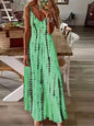 Women’s Tie-Dye V-Neck Maxi Dress – Casual Summer Beach Vacation Dress
