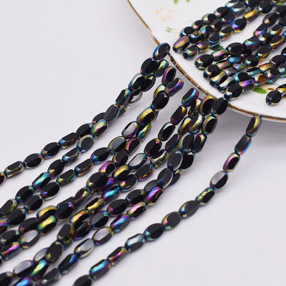 4x7mm Gold Plated Glass Spacer Beads – Briolette Crystal Beads for Jewelry DIY