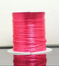 Spool of pink thread on a white background
