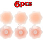 Six peach-colored silicone gel pads on a white background with '6 pcs' text above.