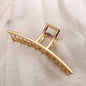 Gold Hollow Geometric Hair Claw – Stylish Metal Hair Clip for Women