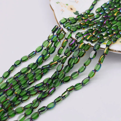 4x7mm Gold Plated Glass Spacer Beads – Briolette Crystal Beads for Jewelry DIY