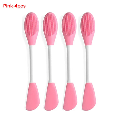 Silicone Face Brush Set – Double-Head Mask & Exfoliator Skin Care Tools