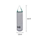 Mesh storage bag with dimensions labeled on a white background