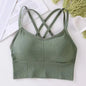 Women's Cross Strap Push-Up Sports Bra – Breathable Yoga Tank Top