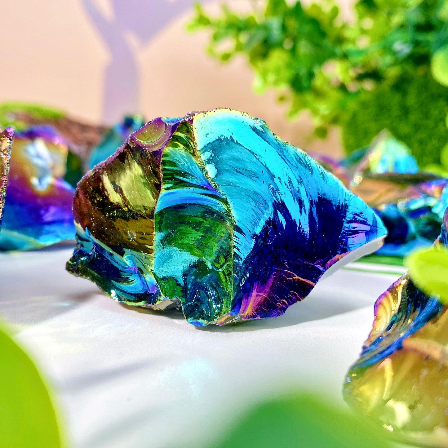 Aura Obsidian Natural Raw Crystal Stone – Healing Energy for Home & Gifts