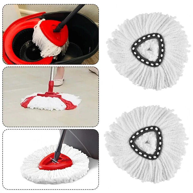 Microfiber Spin Mop Head Replacement – 360° Easy Wring Cleaning Refill