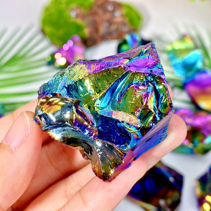 Aura Obsidian Natural Raw Crystal Stone – Healing Energy for Home & Gifts
