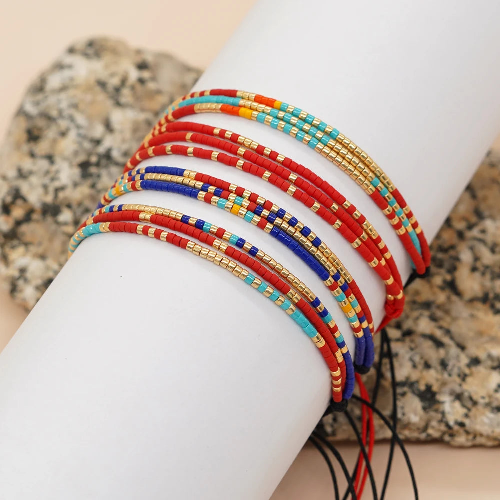 Handmade Miyuki Beaded Bracelet – Adjustable Native Style Jewelry for Women