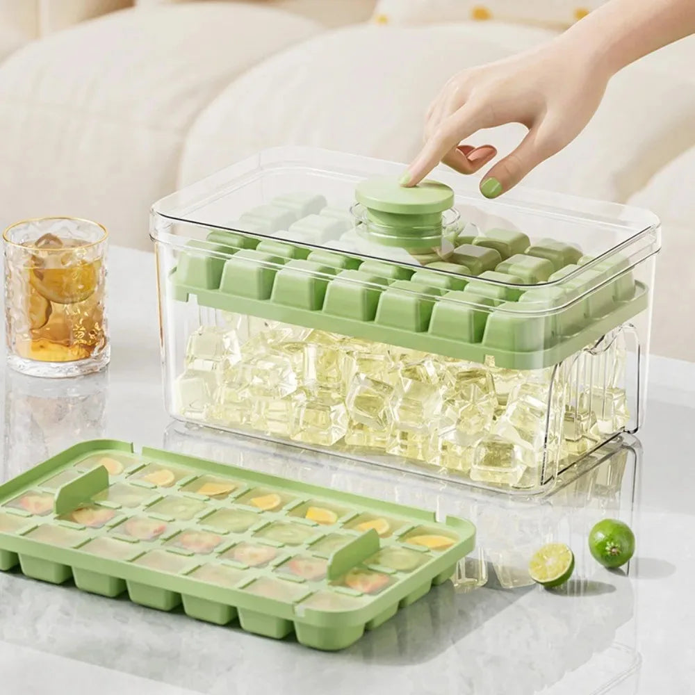 Multifunctional 28/56 Grids Ice Cube Maker – One-Touch Release Ice Tray