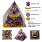 Natural Crystal Energy Pyramid – Peridot & Amethyst Chakra Healing Décor