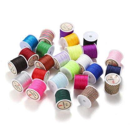 10/50M 0.8mm Nylon Thread Cord for Jewelry Making – DIY Bracelet & Knot String