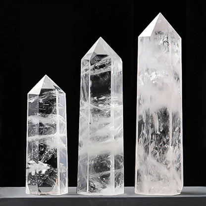 Natural Crystal Obelisk Wand – Rose Quartz & Amethyst for Healing & Decor