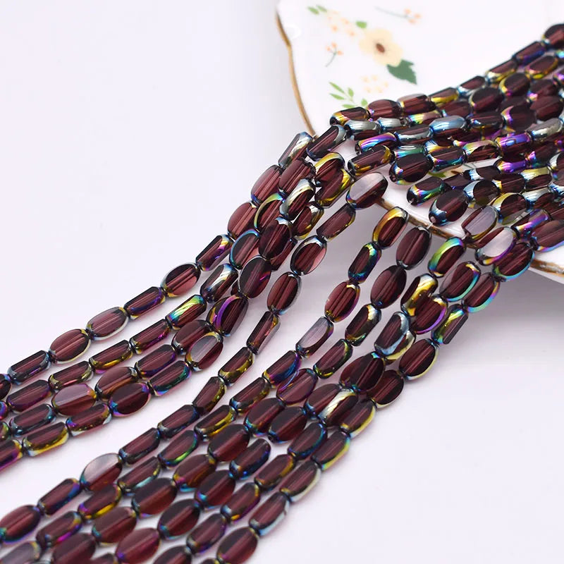 4x7mm Gold Plated Glass Spacer Beads – Briolette Crystal Beads for Jewelry DIY