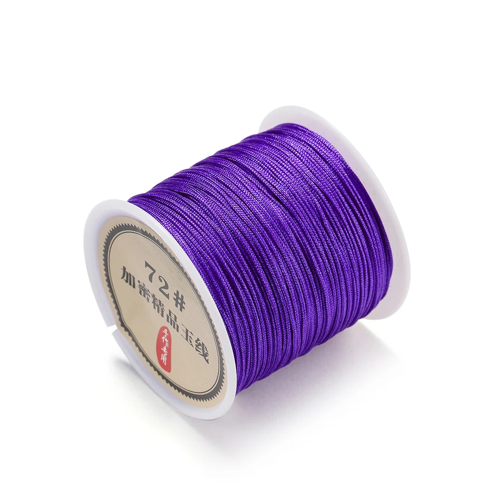 10/50M 0.8mm Nylon Thread Cord for Jewelry Making – DIY Bracelet & Knot String