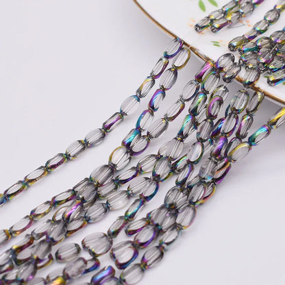 4x7mm Gold Plated Glass Spacer Beads – Briolette Crystal Beads for Jewelry DIY