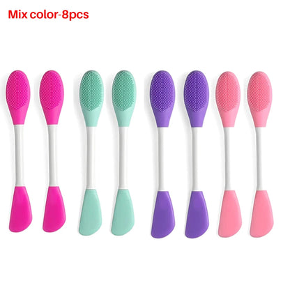 Silicone Face Brush Set – Double-Head Mask & Exfoliator Skin Care Tools