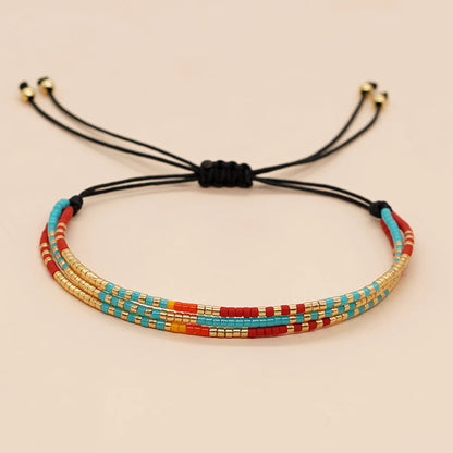 Handmade Miyuki Beaded Bracelet – Adjustable Native Style Jewelry for Women