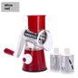 Manual Rotary Vegetable Slicer – 3-Blade Cheese Chopper & Potato Shredder